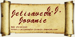 Jelisaveta Jovanić vizit kartica
